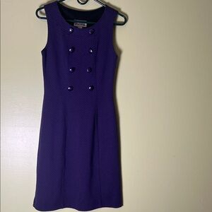 Joseph Ribkoff Double-Breasted Purple Mini Dress